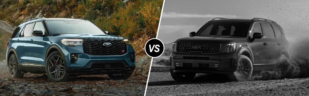 2025 Ford Explorer vs 2025 Kia Telluride near Shreveport, LA