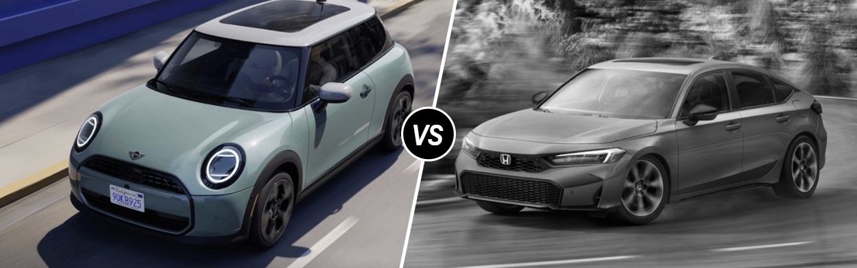 2026 MINI Cooper 2 Door vs 2026 Honda Civic Hatchback in North Hollywood, CA