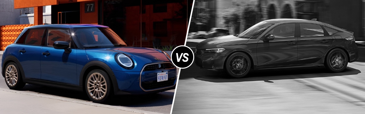 2026 MINI Cooper 4 Door vs 2026 Honda Civic Hatchback in North Hollywood, CA